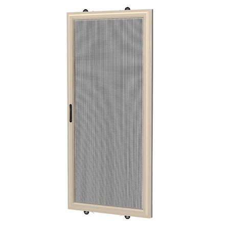Ritescreen 34 in W x 75 in H Sliding Screen Door, KD.144EXT, Charcoal Fiberglass Mesh, Almond KD.144EXT